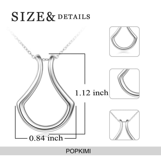 Elegant Sterling Silver Ring Holder Necklace
