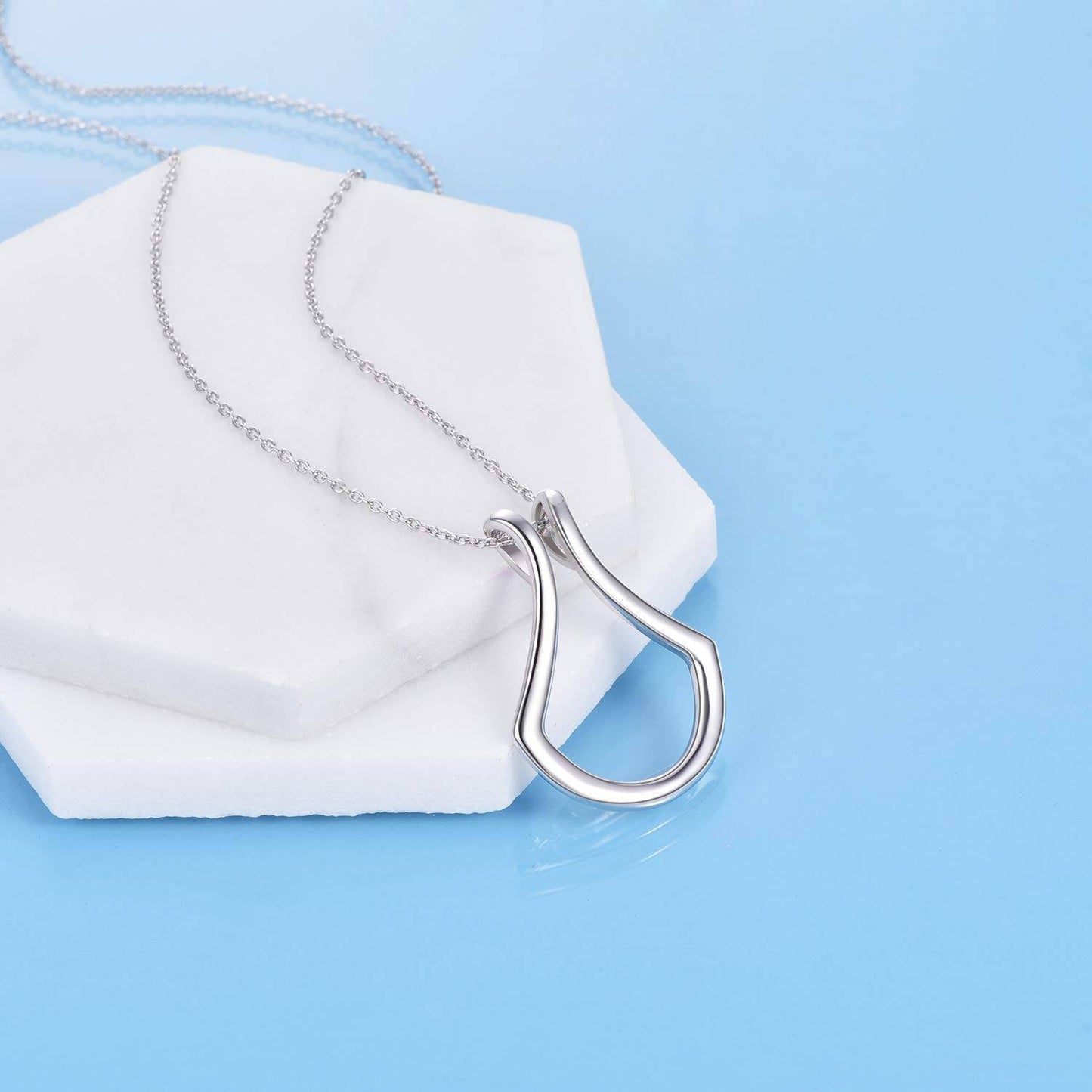Elegant Sterling Silver Ring Holder Necklace