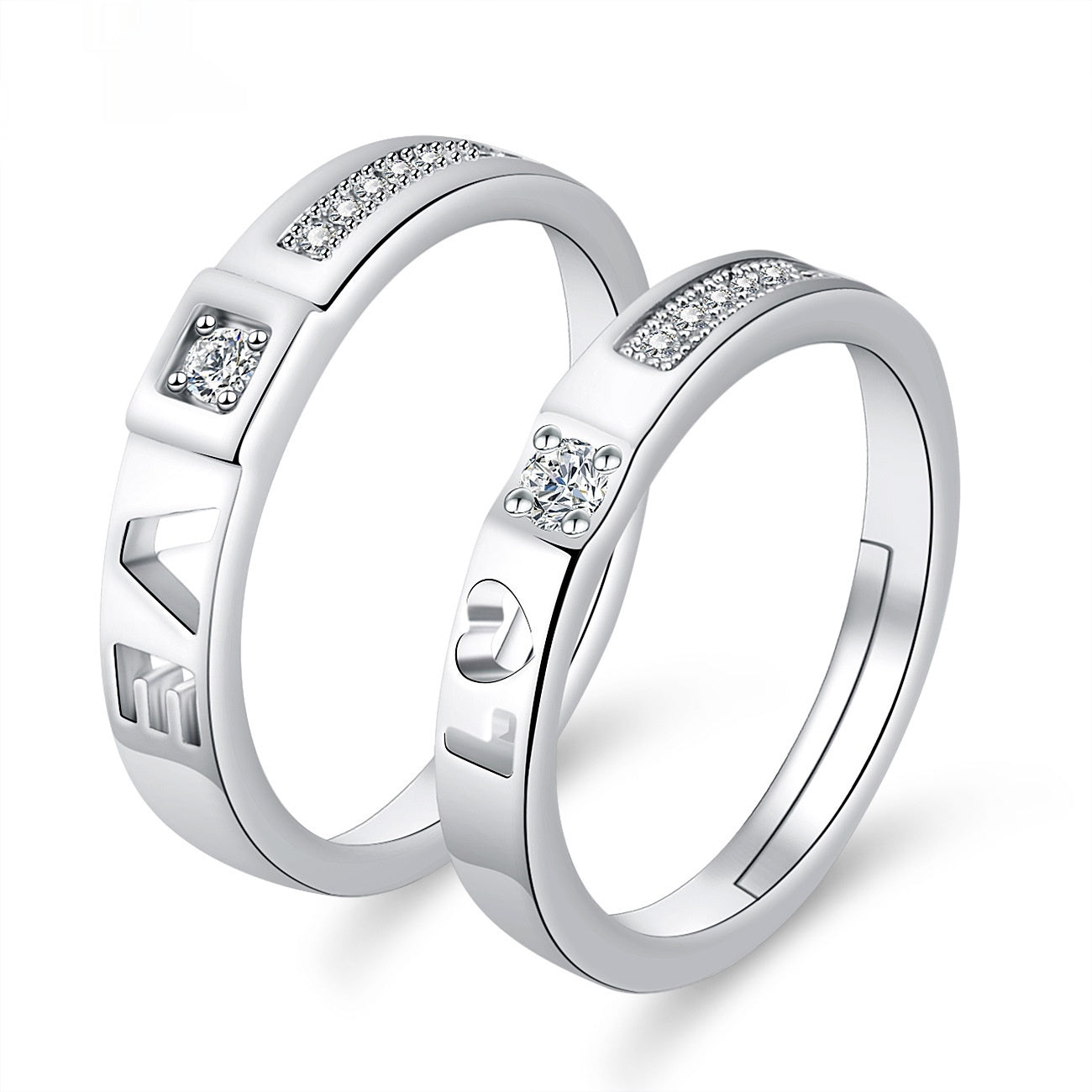Moissanite Engagement Couple Couple Rings