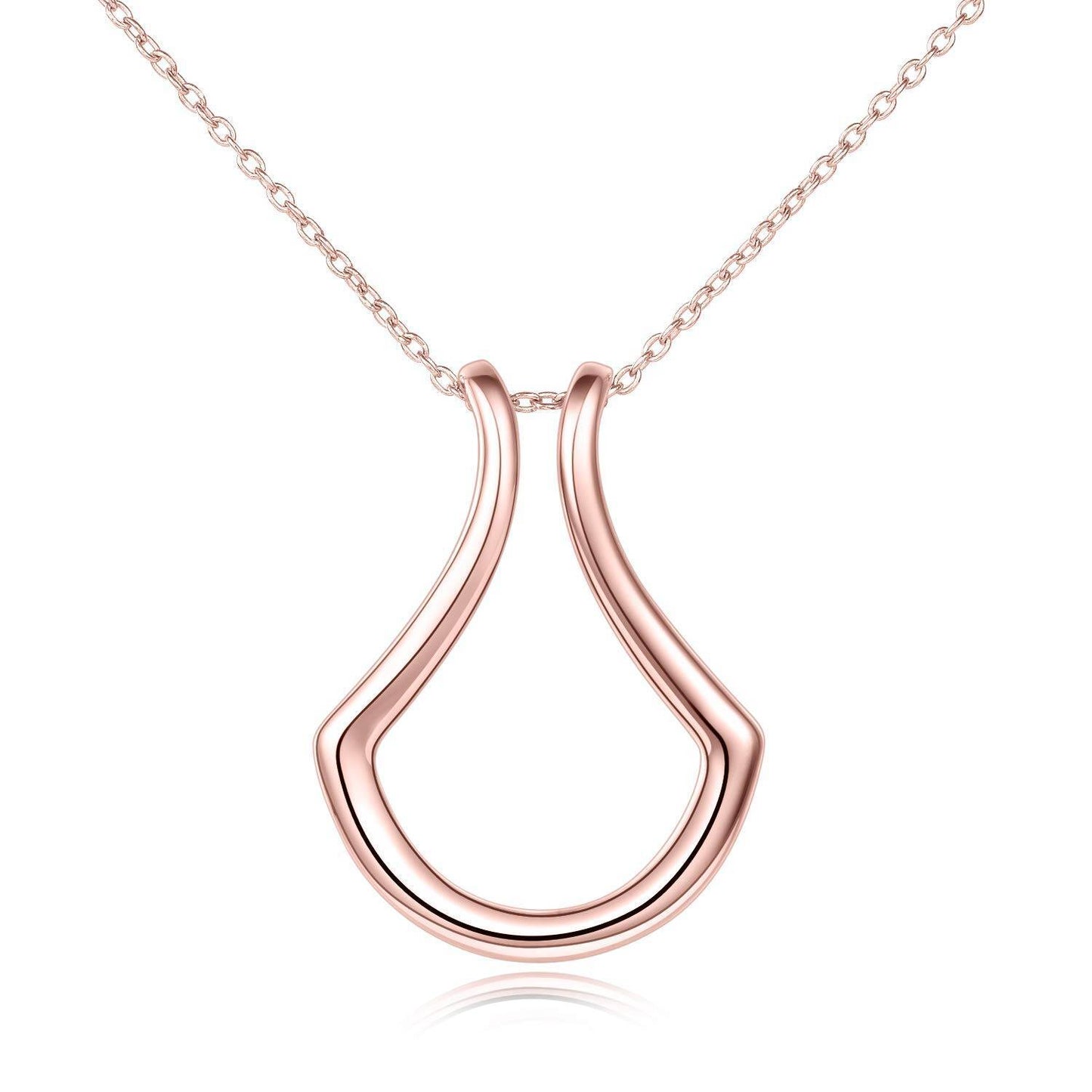 Elegant Sterling Silver Ring Holder Necklace