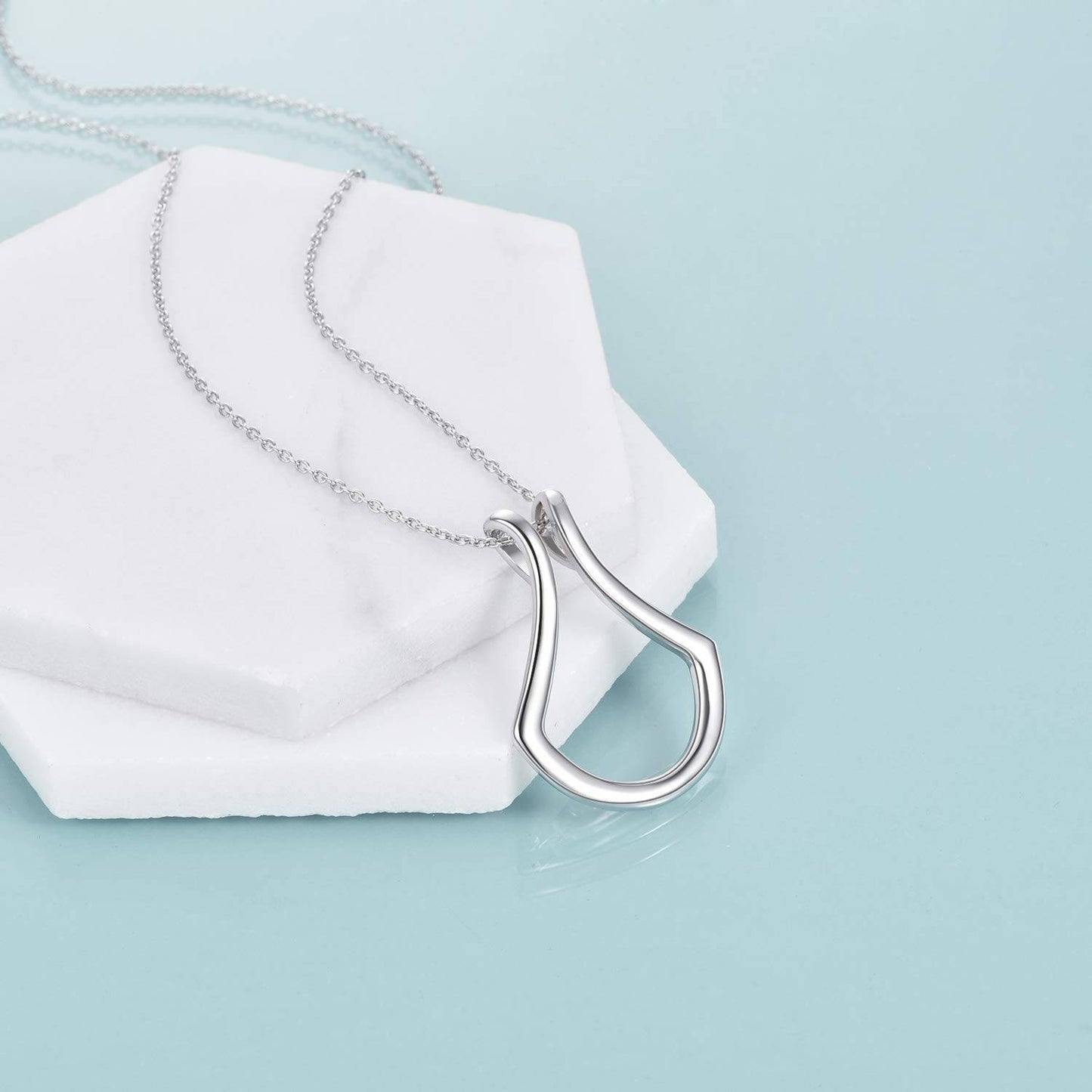 Elegant Sterling Silver Ring Holder Necklace