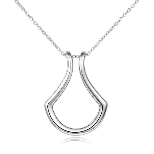 Elegant Sterling Silver Ring Holder Necklace