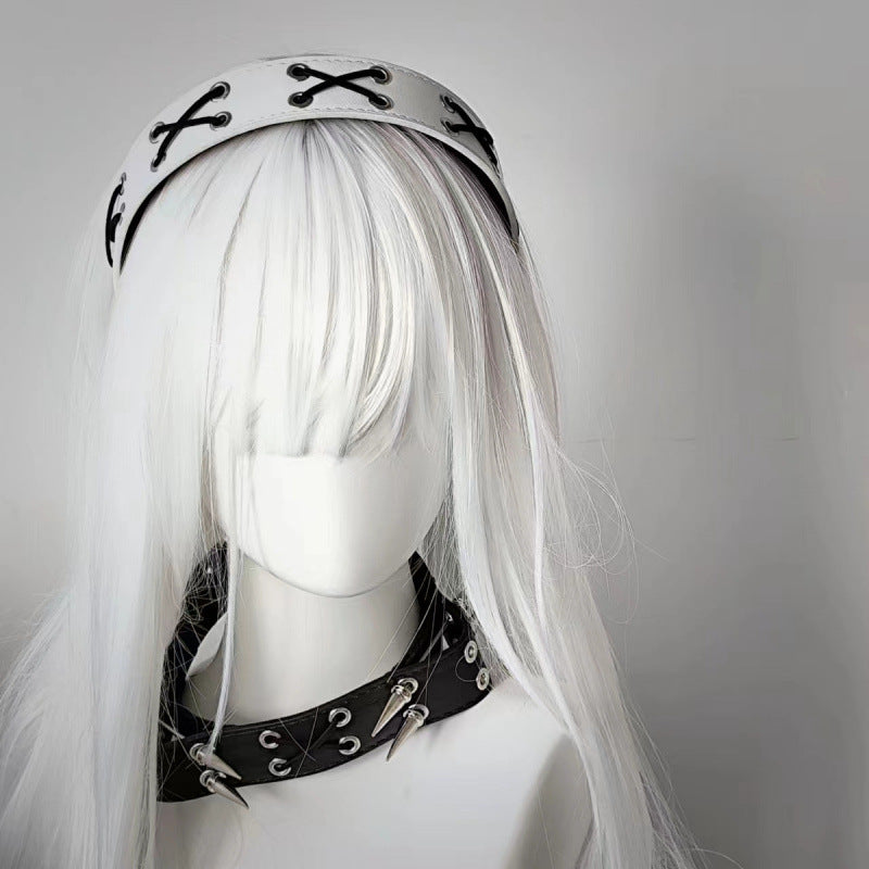 Sharp Claw Kitty Leather Punk Cat Ear Rivet Headband